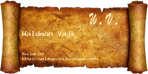 Waldman Vajk névjegykártya